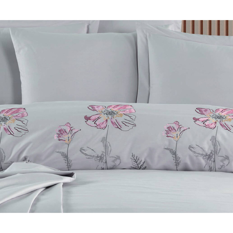 Комплект постільної білизни Maribor Elegance Poplin сірий