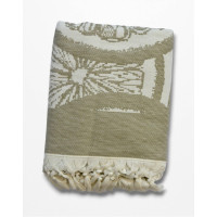 Pupilla Limon Bej Cotton Pestemal Beach Towel, 90х170 cm