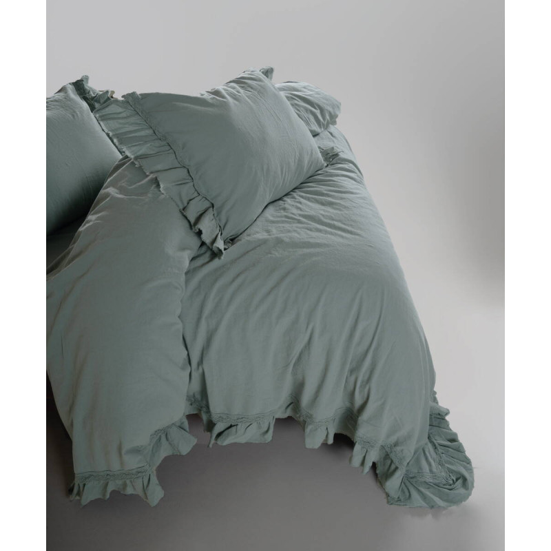 Постільна білизна Limasso Stonewashed Francesca м'ятного кольору