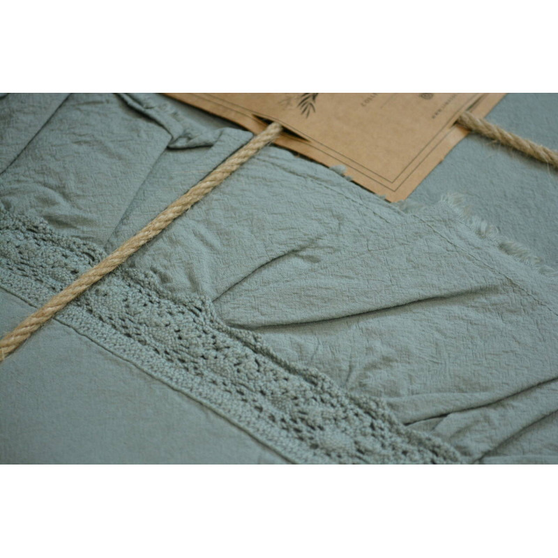 Постільна білизна Limasso Stonewashed Francesca м'ятного кольору