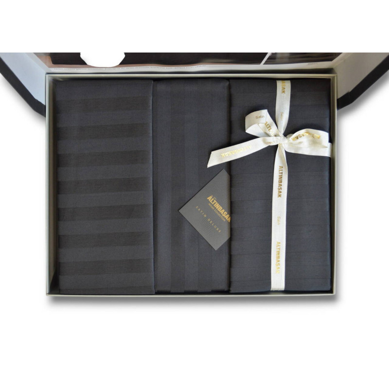 Комплект постільної білизни Altinbasak Satin Always Gris полуторний
