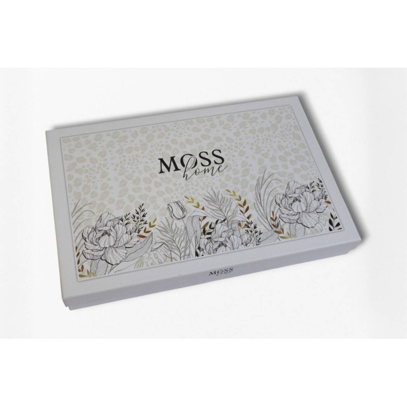 Комплект постільної білизни MOSS Digital Satin євро кремовий