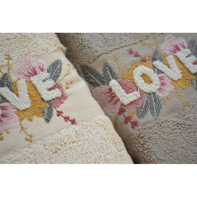 Набір рушників для обличчя Maribor Love Bej-Vizon