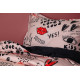Комплект постільної білизни Issimo Digital Satin Xoxo 160х220 см