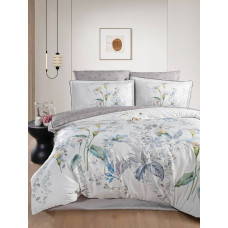 Комплект постільної білизни La Romano Premium Satin євро сірий