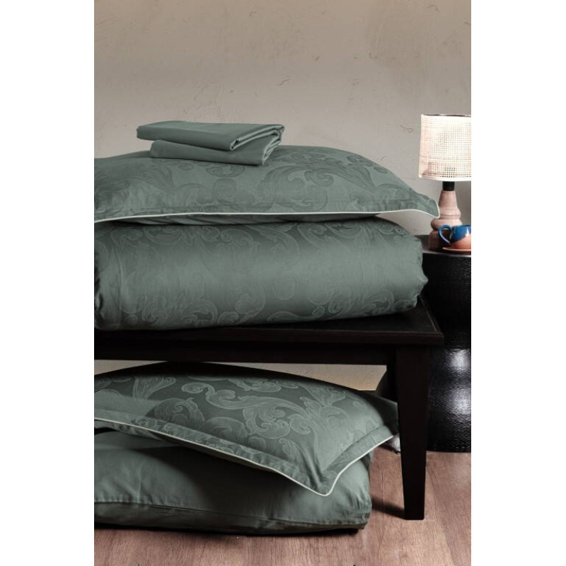 Комплект постільної білизни La Romano Premium Satin євро хакі