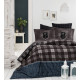 Комплект постільної білизни First Choice Cotton Satin євро коричневий