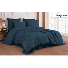 Комплект постільної білизни Kayra Cotton Shine Stripe Satin полуторний
