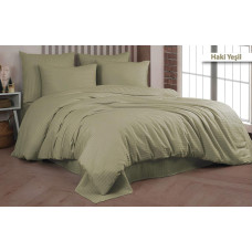 Комплект постільної білизни Kayra Cotton Shine Stripe Satin полуторний