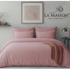 Комплект постільної білизни La Maison Stonewashed євро рожевий