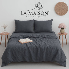 Комплект постільної білизни La Maison Stonewashed євро антрацит