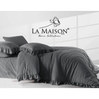 Комплект постільної білизни La Maison Stonewashed євро антрацит