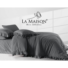 Комплект постільної білизни La Maison Stonewashed євро антрацит