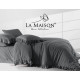 Комплект постільної білизни La Maison Stonewashed євро антрацит