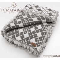 Муслінове покривало La Maison Poline Charcoal євро розміру