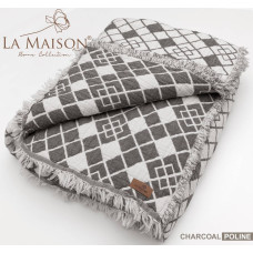 Муслінове покривало La Maison Poline Charcoal євро розміру