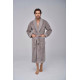 Чоловічий велюровий халат Nusa 1510 сірого кольору