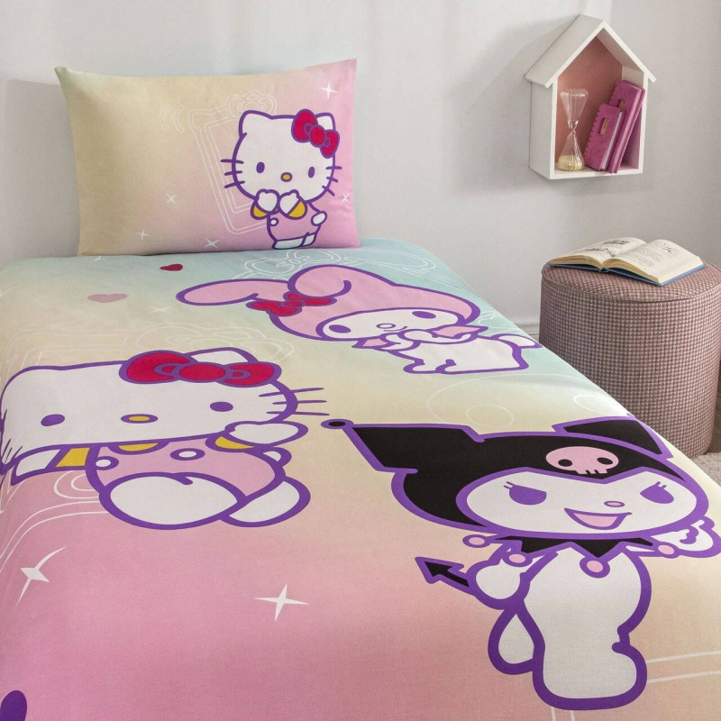 Комплект постільної білизни TAC Disney Hello Kitty з ранфорсу