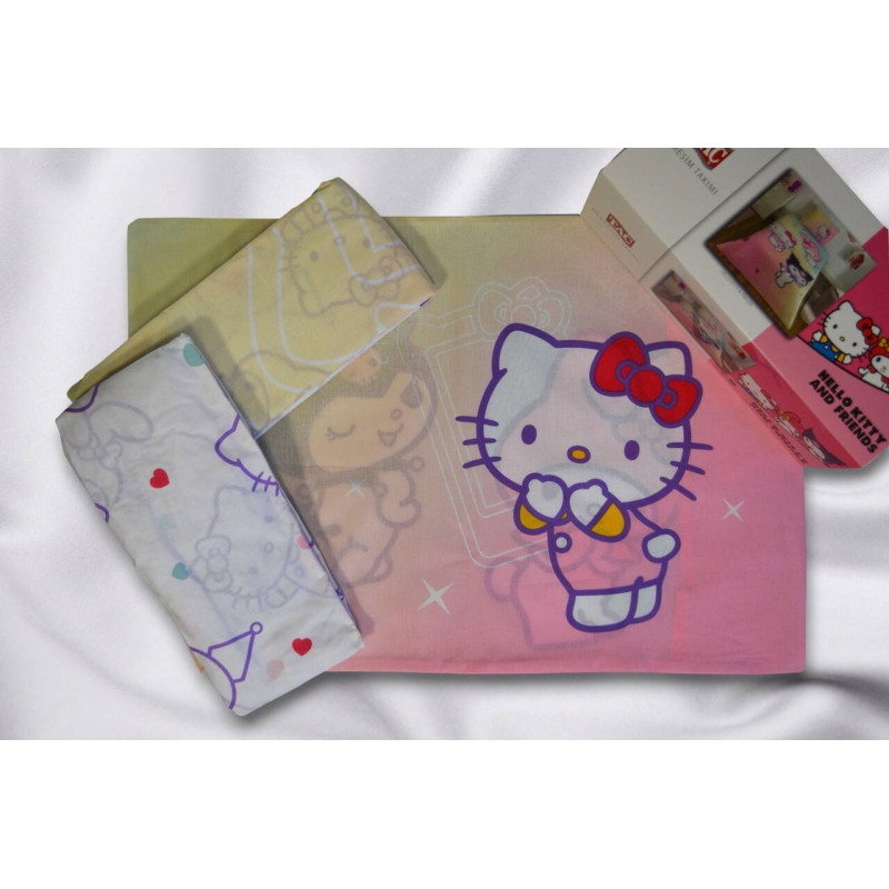 Комплект постільної білизни TAC Disney Hello Kitty з ранфорсу