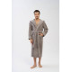 Чоловічий велюровий халат Nusa 2807 сірого кольору