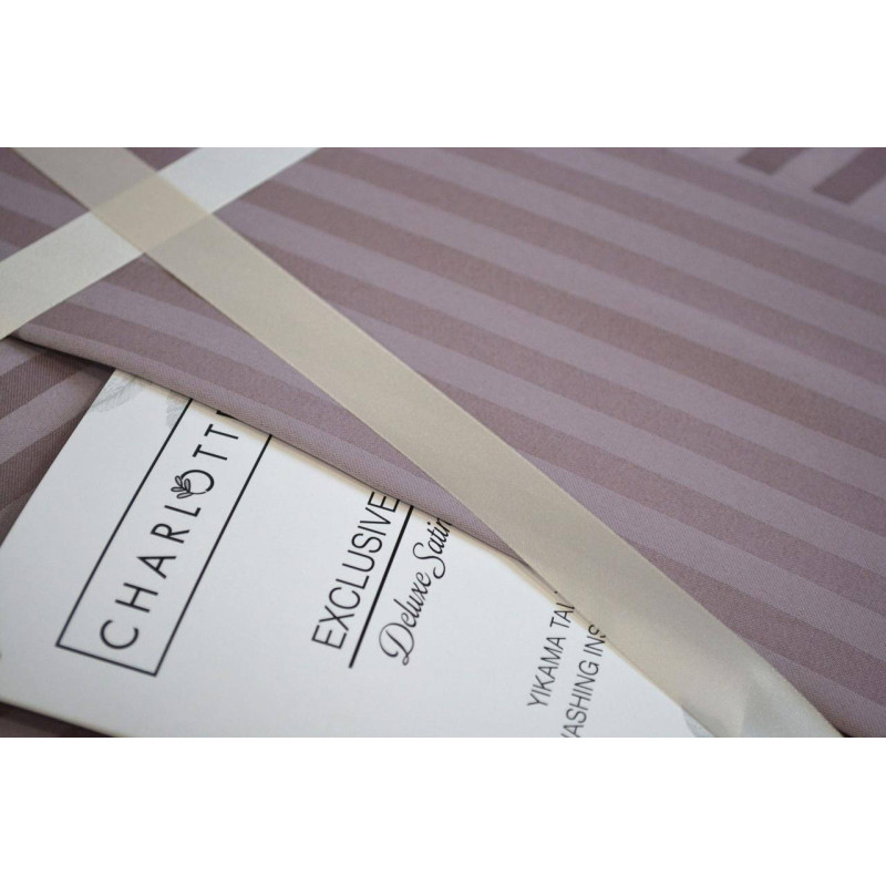Комплект постільної білизни Charlotte Stripe Satin євро