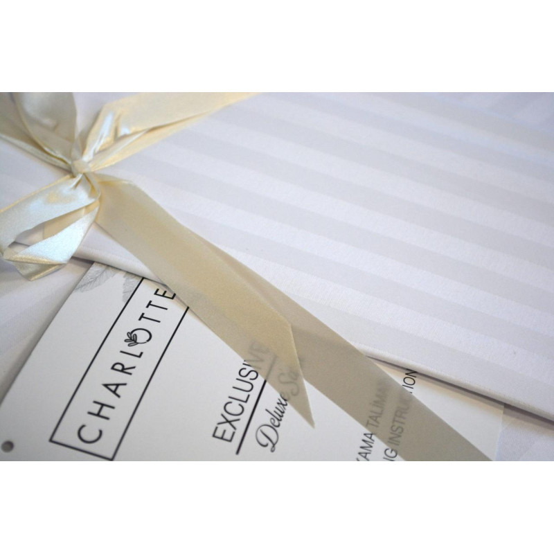Комплект постільної білизни Charlotte Stripe Satin євро