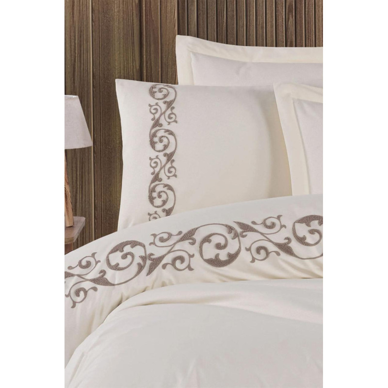 Комплект постільної білизни Maribor Elegance Poplin євро бежевий