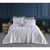 Euro Bedspread Gardines Lulu Gri with Chenille Pillowcases