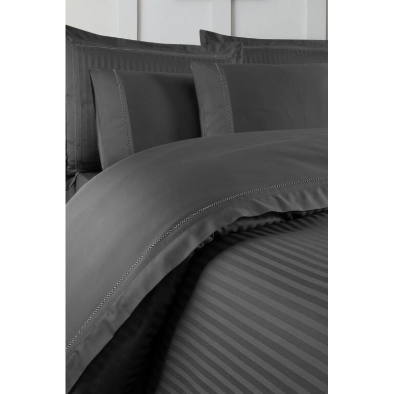 Комплект постільної білизни La Romano Mona Premium Satin євро сірий