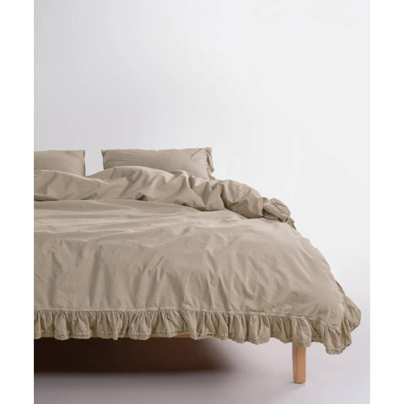 Комплект постільної білизни Limasso Stonewashed євро бежевий