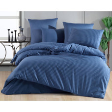 Комплект постільної білизни Charlotte Stripe Satin євро на резинці