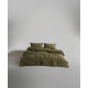 Комплект постільної білизни Limasso Stonewashed євро оливковий