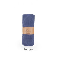 Вафельне простирадло Saheser Cotton Pique 160х230 см Indigo