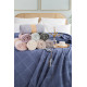 Вафельне простирадло Saheser Cotton Pique 210х230 см Lavin Pudra
