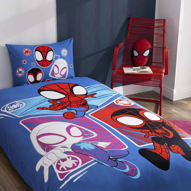 Комплект постільної білизни TAC Disney Spidey Adventure з ранфорсу