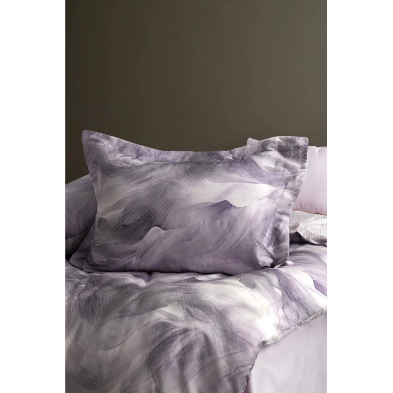 Комплект постільної білизни First Choice Cotton Satin Ruska Lilac євро