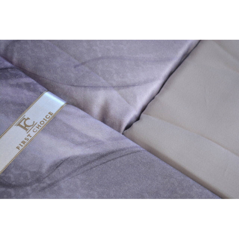 Комплект постільної білизни First Choice Cotton Satin Ruska Lilac євро