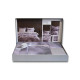 Комплект постільної білизни First Choice Cotton Satin Ruska Lilac євро