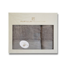 Набір бамбукових рушників Pupilla Olips 2 шт. антрацитового кольору