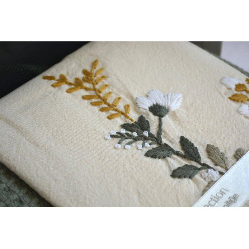 Комплект постільної білизни Turkiz Stonewashed Papatya з покривалом