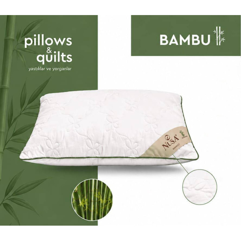 Подушка Nusa Bamboo 50х70 см з бамбуковим наповнювачем