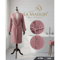 Жіночий мусліновий халат Maison Alyona Blush рожевого кольору