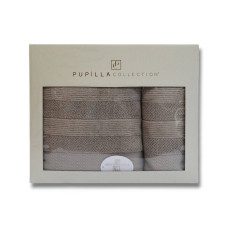 Набір рушників Pupilla Life 2 шт 100% бавовна коричневі