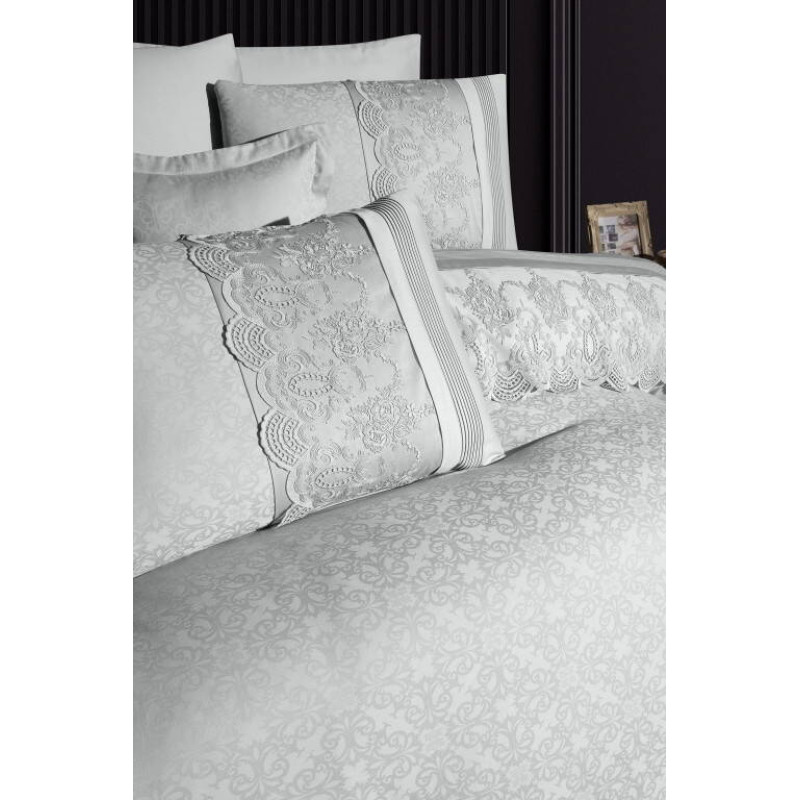 Комплект постільної білизни First Choice Vip Satin Hillary Grey