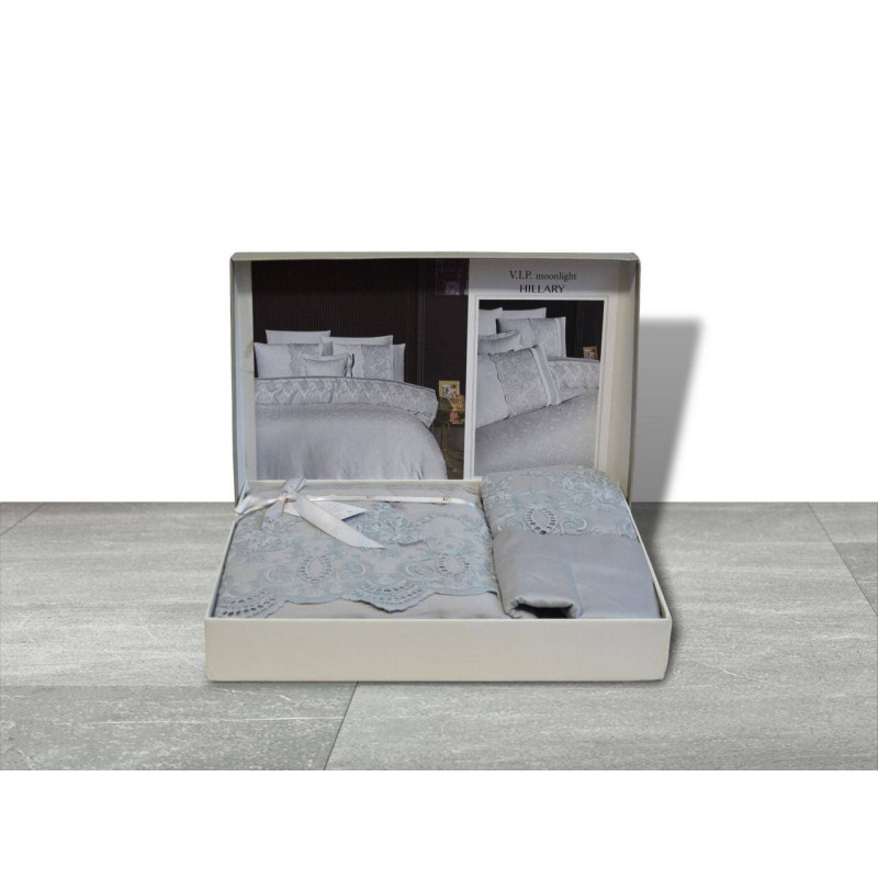 Комплект постільної білизни First Choice Vip Satin Hillary Grey
