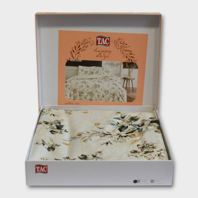 Комплект постільної білизни TAC Satin Maisy євро із сатину