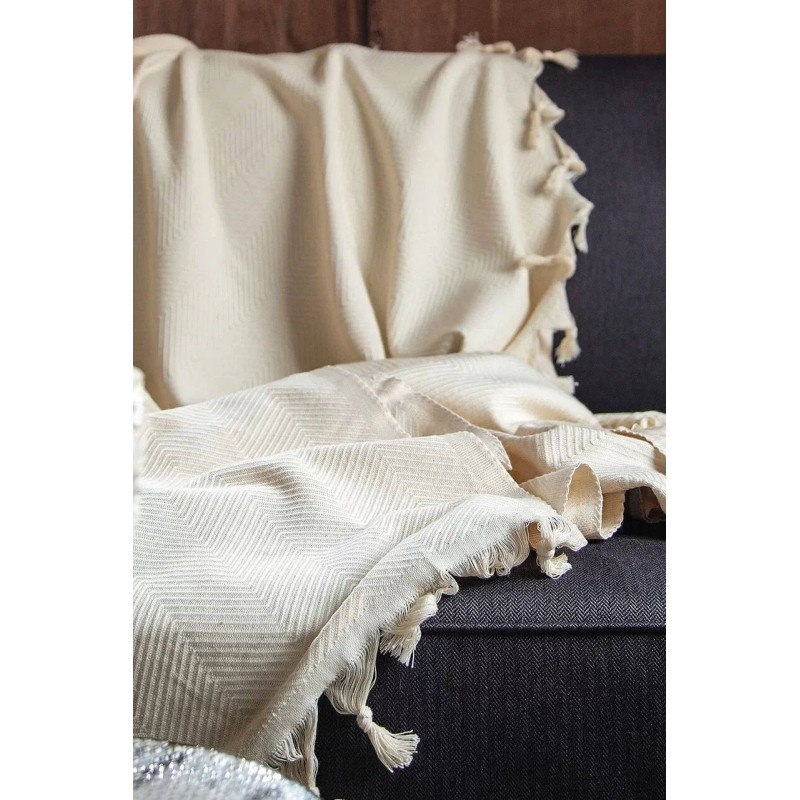 Жаккардове покривало Issimo Decon 170x230 см кремове