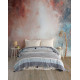 Бавовняне покривало Moss Basile 220x240 см у смужку