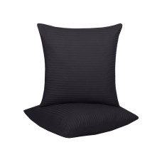 Набір наволочок Lotus Home Сатин Страйп 45х45 см чорні (2 шт)