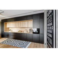 Бавовняний килим Lotus Home Ruth 120х180 см з бахромою чорний